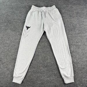 NWT Project Rock Sweatpants Men Medium Gray Loose Rival Fleece Joggers Gym